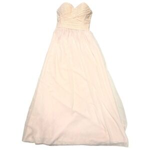 La Vie Embellished Prom HOCO Strapless Ruched Maxi Dress Blush Pink Size‎ 6